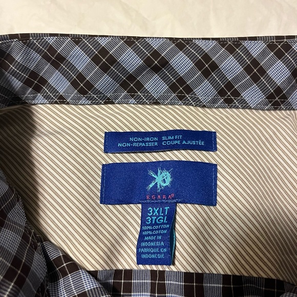 Size 3XL Long Sleeve Men’s Shirt 100% Cotton. Non-Iron Slim Fit Casual Buisness - Picture 2 of 9